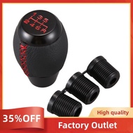 6 Speed Manual Red Stitching Black Leather Gear Shift Knob for   EP3  FD  SI
