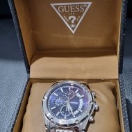 Jam tangan pria merk Guess second original warna silver