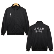 （ใหม่） Haikyuu Karasuno Nekoma Fukurodani Aoba Johsai Shiratorizawa เสื้อกันหนาวหมวกแจ็คเก็ตเครื่องแ