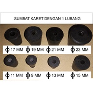 sumbat karet berlubang 1 lubang tengah