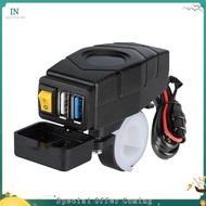 【bairddoro】C1FB 20-80V E-Bike Handlebar USB Charger 24V 36V 48V 60V QC3.0 Quick Charger Adapter(Red 