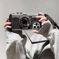 Emily In Paris 3D Retro Camera Leather Case for 11 13 14 15 Pro Max 12 Mini XS XR X 7 8 Plus SE 2022