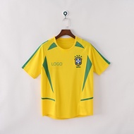 Retro Edition  2002 Brazil Home Jersey Short Sleeve Men's T-shirt