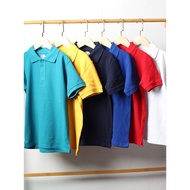 E915 Children's Clothing Size 130-170 European American Children Short-Sleeved T-Shirt Lapel Preppy 