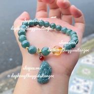 8mm flying flower blue bracelet mixed with blue pixiu sdep