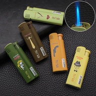 2025 New Style High-End Inflatable Lighter Plastic Unique Straight-Rush Lighter Windproof Lighter Du
