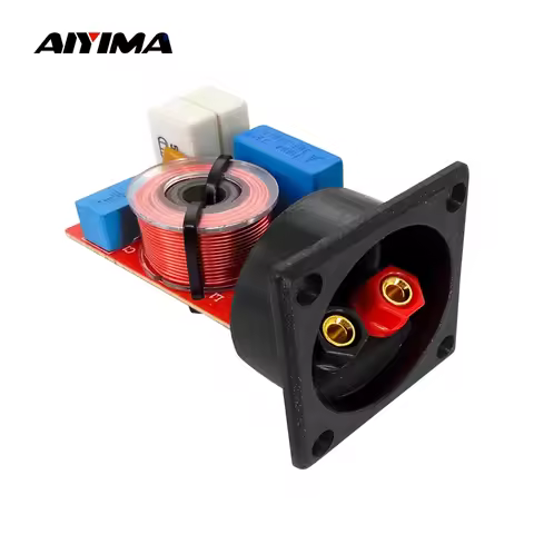 AIYIMA 2Pcs Speaker 2 Way Audio Frequency Divider Treable Bass Loudspeaker Crossover Filters DIY 80W