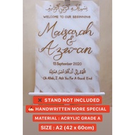 PRE-ORDER 1 WEEK ONLY! | [M'SIA] Wedding Welcoming Board / Welcome Board / Welcome Sign Size A2 (42x