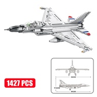 MOC Military Series Jump Jets F14 F16 F18 F22 F35 Khối xây dựng máy bay Chiến binh Mô hình gạch Đồ c