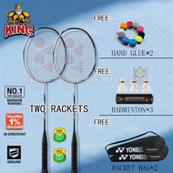2pcs Badminton Racket With Shuttlecocoks 4U Full Carbon Lightweight Double Badminton