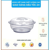 Âu phíp tròn trong suốt có nắp đậy - Tô cơm, bát đựng canh, đựng thực phẩm sản xuất theo tiêu chuẩn 