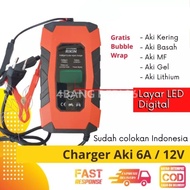 Charger Aki 6A 12Vol Mobil Motor Charger Aki Casan Portable [COD]