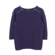[Used] Chanel CHANEL Knit 18A Anchor Button P59203K07755 Purple Cashmere Silk Knit Women's Used A