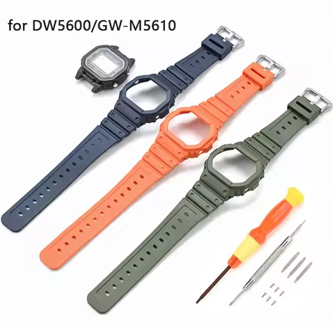 Strap Case for Casio G-Shock DW-5600 DW-5000 GW-M5610 G-5600 GW-B5600 Replace Silicone Rubber Bracel