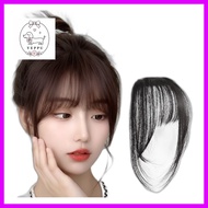 [polkay] 100% Human Hair Premium Fringe Wig (Natural Black + Travel Comb), 1pc / Korean Fringe Wig b