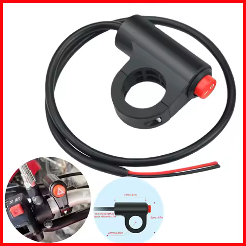 Motorcycle Hazard Light Switch Button: Double Flash Emergency Lamp Signal Flasher