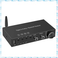 USB 192KHz DAC Digital to Analog Converter with Headphone Amplifier Built-in Bluetooth 5.0 Receiver 