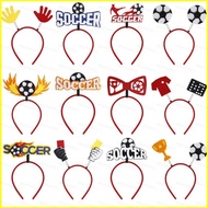 B4 Qatar World Cup Felt Headband Decoration Toys Football Trophy Letter Hairband Kids Adult Club Par
