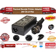 Thermal receipt Printers 24V 2A For CODESOFT TP-3260VL ZYWELL ZY301 , ZY306 Power Adapter 🎁Free Gift