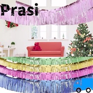 PRASI Tinsel Fringe Garland, Self Adhesive Backing Lightweight Foil Fringe Garland,  Foil Shiny Meta