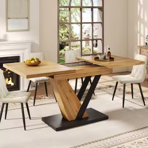 Extendable dining table (120β160 x 75 x 75.5 cm), table, kitchen table, extendable table, extends to
