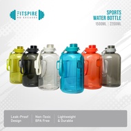 FITSPIRE 1500ml / 2200ml Sports Water Bottle Hydration Jug for Kids & Adults
