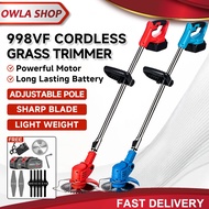 998VF Mesin Rumput Rechargeable Cordless Grass Trimmer Lawn Mower Cordless Grass Cutter Battery Mesi