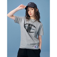 🔥 พร้อมส่ง 🔥 Champion เสื้อยืดแขนสั้น ผ้าฝ้ายแท้ พิมพ์ลาย สีเทา สําหรับผู้ชาย และผู้หญิง S-5XL