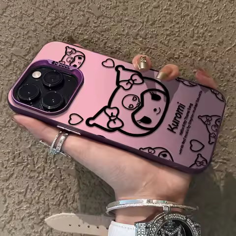 Lovely Sanrio Kuromi Trend Case For iPhone 16 15 14 13 12 11 Pro Max XS X XR 8 7 16 Plus SE 2020 Pla