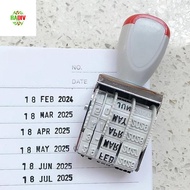 RADIV Digital Date Wheel Stamp, Practical Vintage Self-Inking Rubber Date Stamp, Personalized Adjust