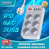 Traveling USB Port Power Strip Stop Kontak Colokan Multiguna Multifungsi Kabel Power Socket High Qua