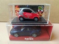 1:87 HERPA Porsche+BUSCH Smart    (2台合售) 非WIKING