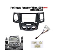 Frame Head Unit Android 9 ' Toyota Fortuner Vigo Hilux 2005 manual AC