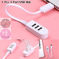 3 Port USB 2.0 Hub High Speed PC Computer Hub Extension Splitter
