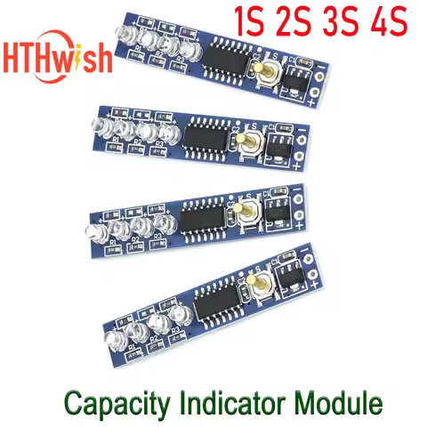 1S 2S 3S 4S 18650 Lithium Battery charge Indicator Module 12V Percent Power Level Tester LED display