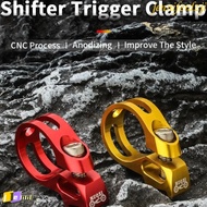 JENNIFERDZJI Bike Shifter Lever Clamp, Aluminum Alloy CNC Cutting Bicycle Shifter Trigger Clamp, 22.