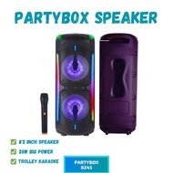 V2S PARTY BOX 3000Pro Rechargeable Wireless Portable Bluetooth Party Speaker With 2 Wireless Mic