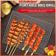 Stainless Steel Barbecue Grill Net Portable Outdoor Non Stick Mesh Net For BBQ Fish Meat 50*38cm BBQ