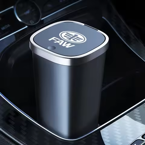 Car Trash Bin Garbage Can For FAW V5 X80 B50 Besturn X40 T77 V2 Vita F5 V70 D60 J6 F1 V80 B70 R7 N5 
