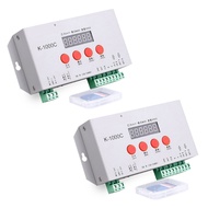 (GQWJ) 2X K-1000C Controller K1000C WS2812B WS2811 APA102 T1000S WS2813 LED 2048 Pixel Program Contr