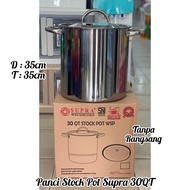 SUPRA STOCK POT 30QT DIAMETER AND HEIGHT 35CM