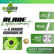 Replacement Blade for Lawn Mower Power Tool Grass Trimmer Weeder Gardening Tool PVC Circular Metal 6 Inch Mesin Rumput