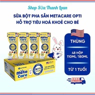 (HSD T1-2026) (Mẫu Mới) Thùng 48 Hộp Sữa Nước Nutricare Metacare Opti 110ml.