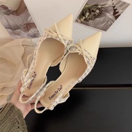 Miss French Style Fairy Sandals - Pinched Design Small Heel Size 3.10 LX