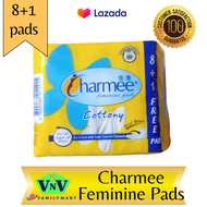 VNV CHARMEE FEMININE PADS Cottony WITH WINGS 8+1 pads