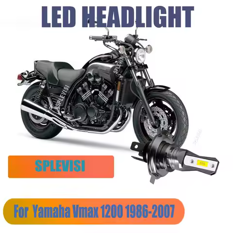 H4 9003 LED Headlight Conversion Kit Dual Beam Design 6000K Cool White For Yamaha Vmax 1200 1986 198