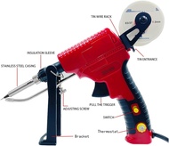 Solder Las Listrik Tembak Tin Gun Temperature 60w Mesin Las Listrik Low Watt