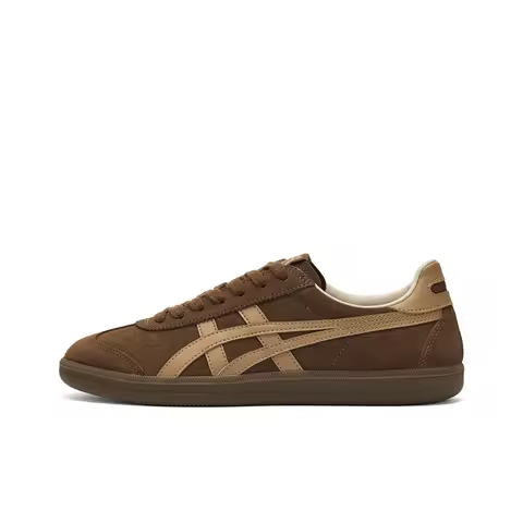 Onitsuka Tiger Tokuten Textile, Split Cow Leather Low top Casual Shoes Unisex Dark Brown 1183C562-20