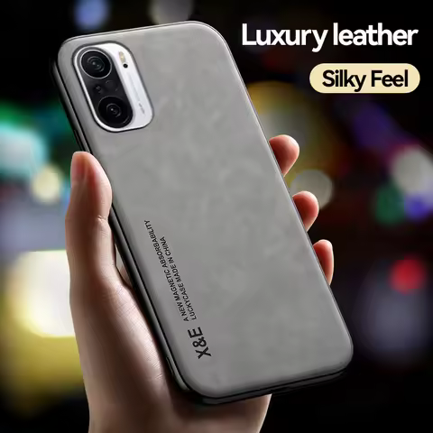 For Xiaomi Poco F3 Case Car Magnetic Holder Leather Back Cover For Pocophone Little Poco F3 F 3 Poco
