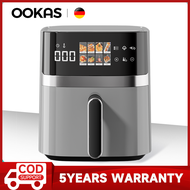OOKAS air fryer oven Air Fryer 5L 7L Visual Glass Digital Touch Screen Smokeless Fully Automatic Non